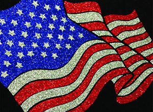 Image depicting the downloadable cut file that is an American Flag