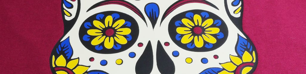Read more about the article Create a Glow-in-the-Dark Sugar Skull Shirt!