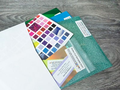 A picture of the sample pack that people can receive by requesting samples