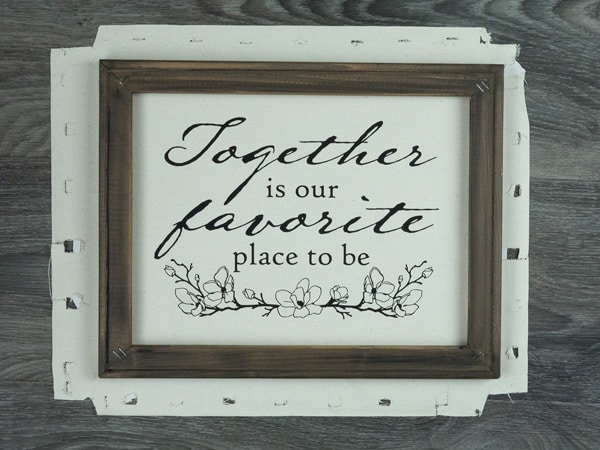 Using the frame to place where we want the design to be