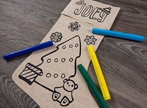 Image depicting some of the the downloadable cut file Coloring Stocking