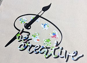 Image depicting the downloadable cut file Be Creative