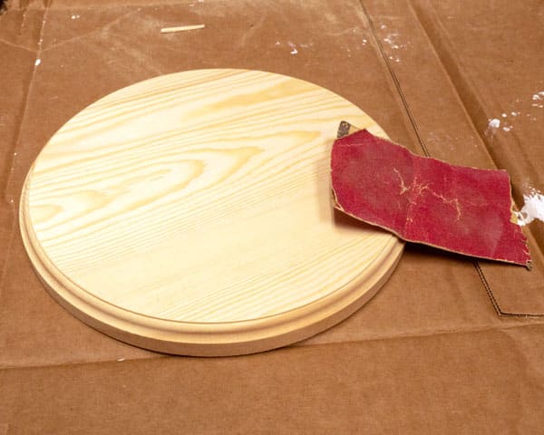 The door round in the middle of being sanded