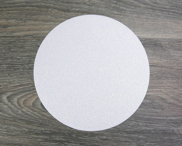 The cut circle for the sublimation blog post cut in Rainbow White GlitterFlex® Ultra